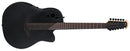 Ovation Elite TX 2058TX‑5 12‑String Acoustic‑Electric Guitar Black Textured