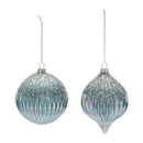 Beaded Irredescent Glass Ornament (Set of 6)