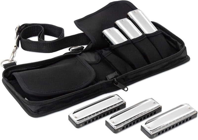 Suzuki MR-250-SN Bluesmaster 10-Hole Diatonic Harmonica - Set of 6