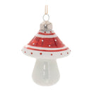 Melrose Glittered Glass Mushroom Ornament (Set of 6)