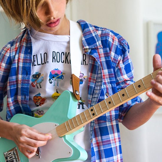 Loog Pro Electric 3‑String Kids Guitar - Black - LGPROEK