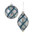 Glitter Net Glass Ball Ornamnet (Set of 6)