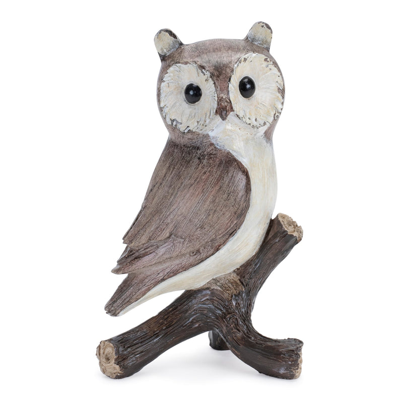 Woodland Owl on Branch Figurine (Set of 4)