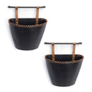 Melrose Iron Metal Wall Pocket, Rustic, Metal