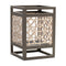 Melrose Cut Out Wood Candle Holder with Iron Frame 9.75"H