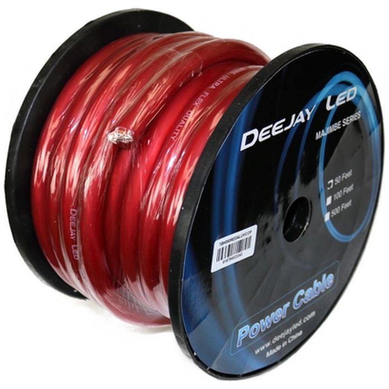 DEEJAY LED 4AWG 100ft Power Cable Copper Copper TBH4100WELD