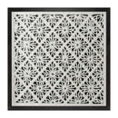 Melrose Framed Floral Wall Decor Under Glass 19.5"SQ, Modern, Wood, Plastic