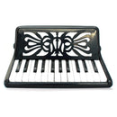 Rossetti 25-Key Piano Accordion 12 Bass Buttons Black – 2512-BK