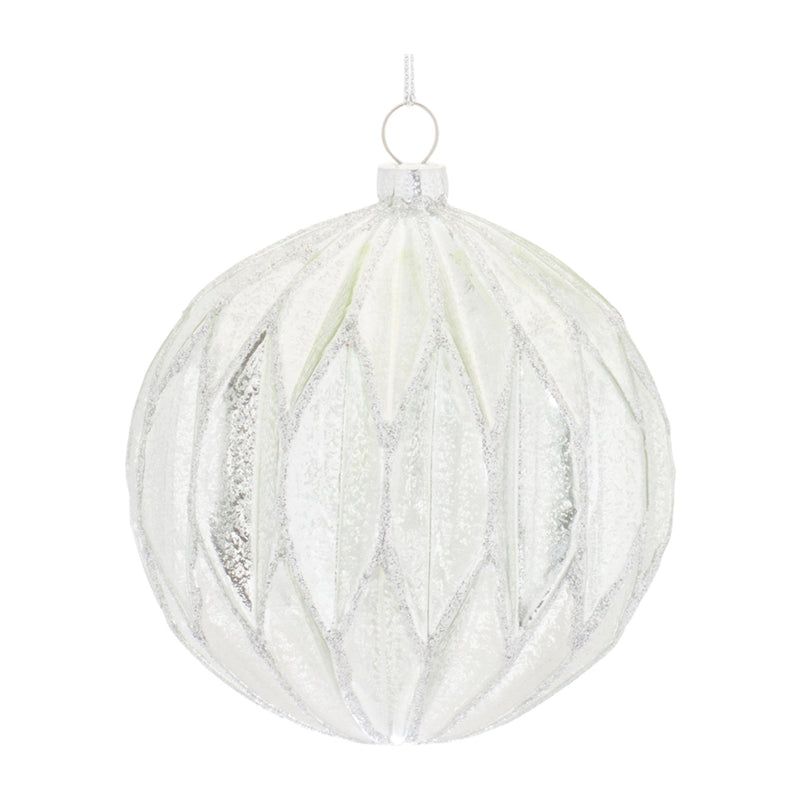 Ribbed Mercury Glass Ball Ornament (Set of 6)