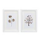 Melrose Framed Tree and Floral Pebble Art Wall Decor, Modern, Rustic