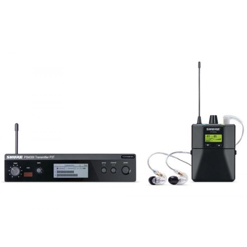 Shure PSM300 Stereo IEM System P3TRA215CL‑G20 w/ SE215‑CL Earphones