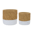 Melrose Woven Stone Planter Set of 2 Planter