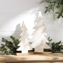 Melrose Pine Tree on Natural Wood Base (Set of 2)