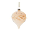 Amber Ombre Wavy Glass Ornament (Set of 12)