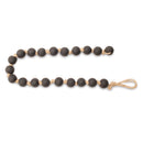 Melrose Modern Matte Black Bead Garland – Set of 2