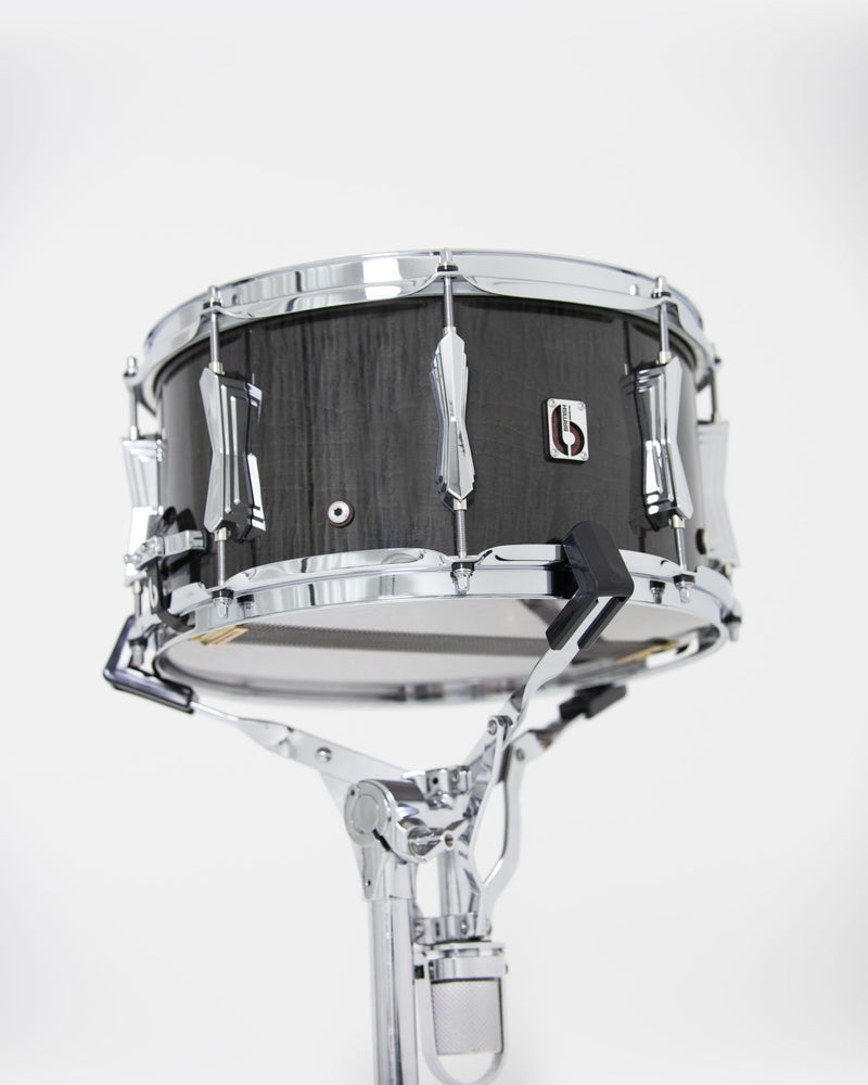 British Drum Co Super Seven 7″×13″ Purpleheart Fiddleback Sycamore Snare