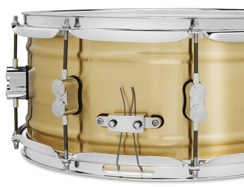 PDP PDSN6514NBBC Concept Series 6.5x14" Snare Drum – Brushed Brass Shell