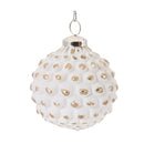 White Washed Glass Ornament (Set of 6)