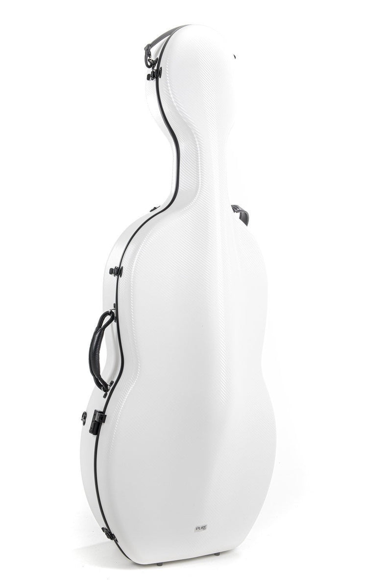 PURE by GEWA Polycarbonate 4.8 Cello Case – White with Wheels