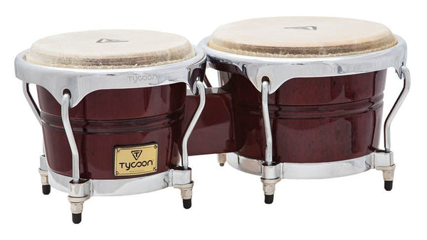 Tycoon Concerto Series 7″ & 8-1/2″ Mahogany Finish Bongos - TB-800CM