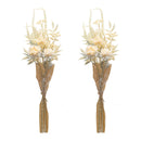 Melrose Bleached Zinnia Bouquet (Set of 2)