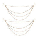 Melrose Pearl Bead and Chain Link Garland (Set of 2)