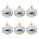 Melrose Striped Glass Ball Ornament (Set of 6)
