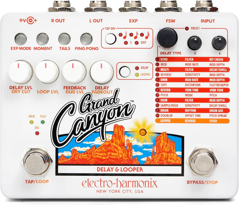 Electro-Harmonix Grand Canyon Delay & Looper Guitar Pedal