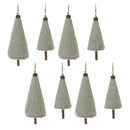 Melrose Felt Wool Pine Tree Ornament (Set of 8)