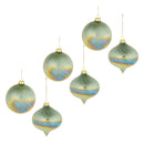 Melrose Iridescent Swirled Glass Ornament (Set of 6)