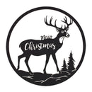 Melrose Cut Metal Merry Christmas Deer Plaque 16"D