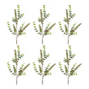 Melrose Variegated Red Berry Foliage Spray (Set of 6)