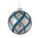 Glitter Net Glass Ball Ornamnet (Set of 6)