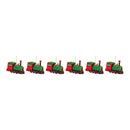 Glittered Glass Train Ornament (Set of 6)