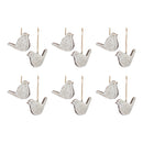 Carved Bird Ornament (Set of 12)