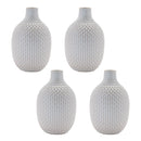 Melrose Notched Ceramic Bottle Vase (Set of 4)