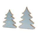 Melrose Wood Pine Tree Decor (Set of 2)