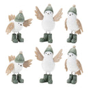 Melrose Winter Bird with Snowboots Figurine (Set of 6)