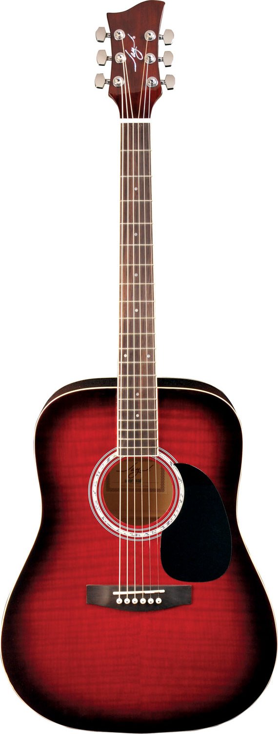 Jay Turser JJ45F-RSB-A Jay-J 45F Dreadnought Acoustic Guitar - Red Sunburst