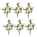 Melrose Peach Fruit Foliage Branch (Set of 6)