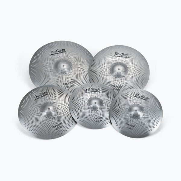 On-Stage LVCP5000 Low Volume Cymbal Set - Stainless Steel