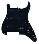 Lace Sensor Blue/Silver/Red SSS Loaded Pickguard – 3-Ply Black