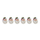 Glittered Glass Santa Ornament (Set of 6)