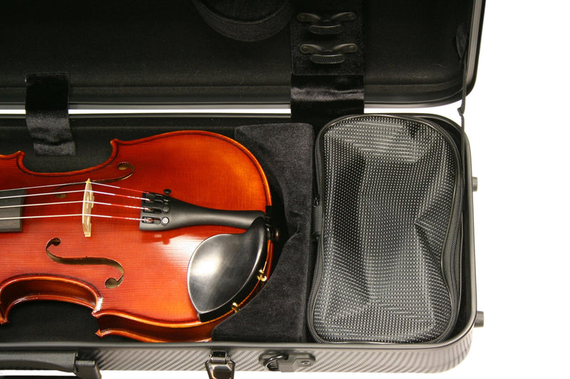 GEWA Pure Polycarbonate 2.4 Oblong Violin Case - Grey/Black with Subway Handle