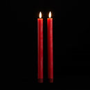 Melrose FIA Wick Red Taper Candle (Set of 2)