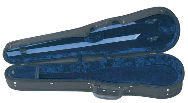 GEWA Concerto 1/16 Shaped Black Violin Case Thermo Shell & Blue Velour Interior