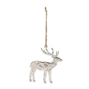 Melrose Etched Metal Deer Ornament (Set of 12)