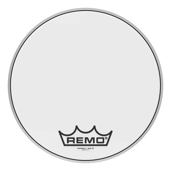 Remo Powermax 2 Ultra White Crimplock 16" Marching Bass Drumhead