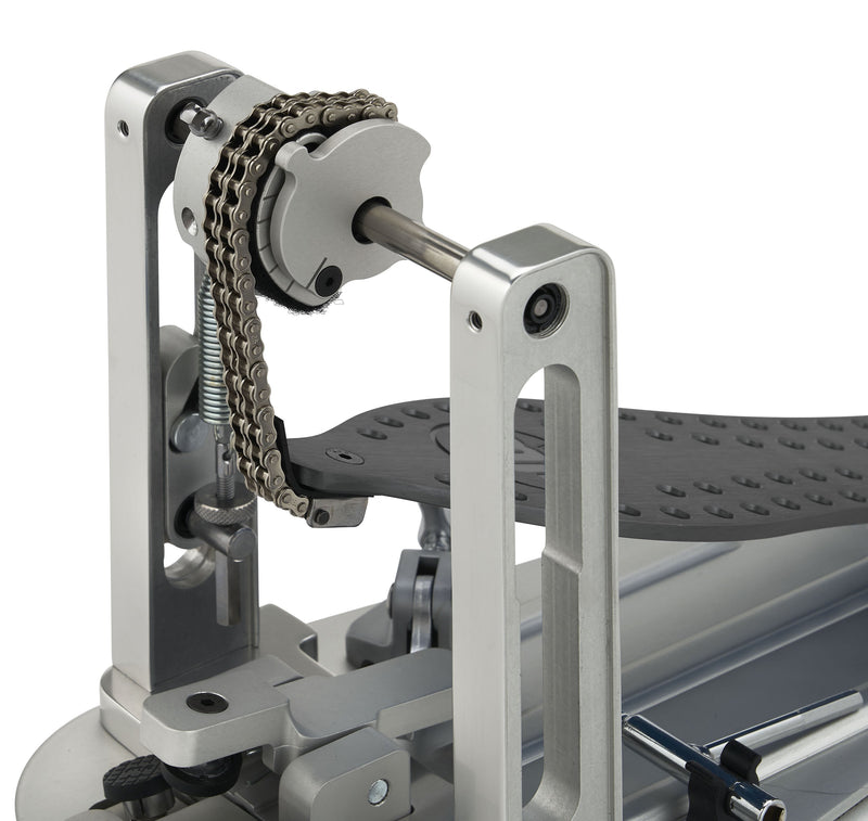 DW MFG Series Machined Chain Drive Single Pedal Gun Metal - DWCPMCDGR