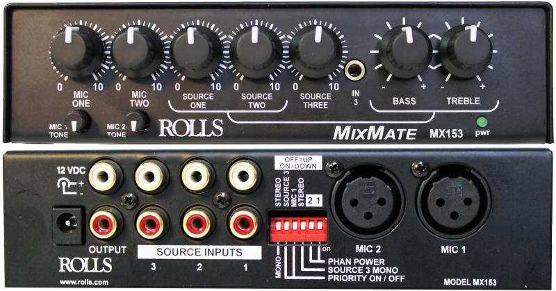 Rolls MX153 MixMate Mic Line Mixer
